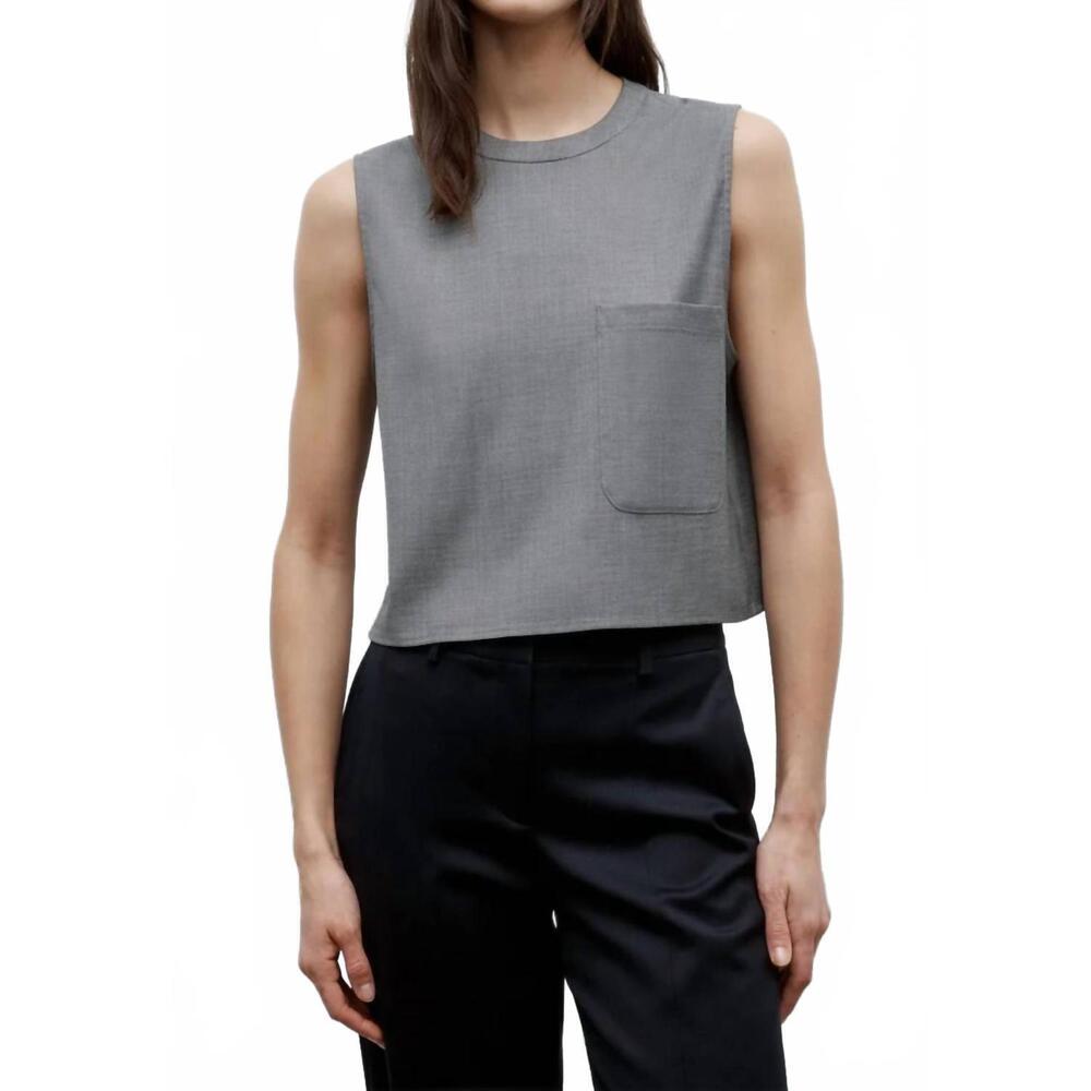 NEW TWP cropped muscle tank in grey